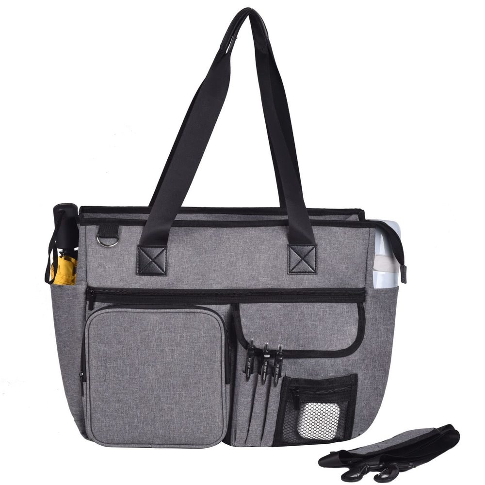 Nurse Tote Work - Clinical Nursing Bag With Multiple Pockets Gray XD